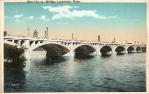 Vintage Postcard New Central Bridge Lawrence Massachusetts MA E. E. Smith Pub.