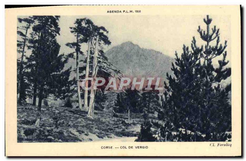 Old Postcard Corsica Col de Vergio Corsica Corsica