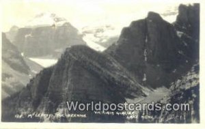 Real Photo Mt Lefroy the Beehne, Victoria Glacier Lake Agnes Canada Unused 