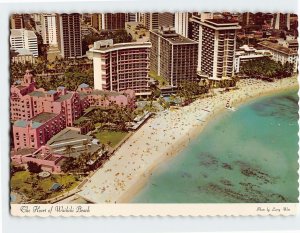 Postcard The Heart of Waikiki Beach, Honolulu, Hawaii