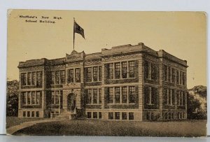 Sheffield Pa New High School Bldg 1911 Warren Co Horton's Memorial Postcard K5