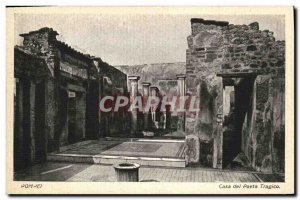 Old Postcard Pompei Casa del Poeta Tragico