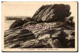 Old Postcard Quiberon Cote Sauvage La Boule Dogue