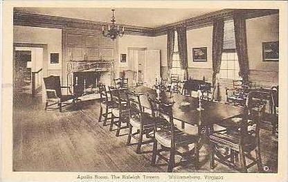 Virginia Williamsburg Apollo Room The Raleigh Tavern Albertype