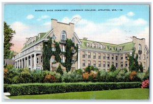 1945 Russell Sage Dormitory Lawrence College Appleton Wisconsin WI Postcard