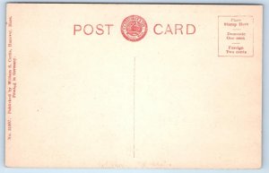 HANOVER, MA Massachusetts ~ JOHN CURTIS LIBRARY c1910s Hand Colored  Postcard