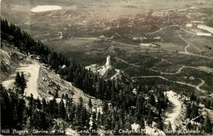 Sanborn RPPC S-926 Will Rogers Shrine of the Sun & Highway, Colorado Springs CO