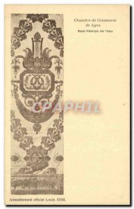 Postcard Old Furniture Louis XVIII Official Chamber of Commerce Lyon Historic...