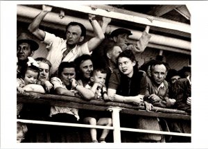 Haifa, Israel ~Reproduction IMMIGRANTS ARRIVING FROM EUROPE In 1948 4X6 Postcard