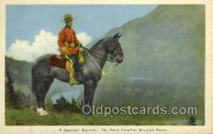 A Canadian Mountie, The Royal Canadian Mounted Police, Occupational Unused 