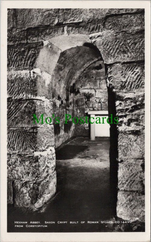 Northumberland Postcard - Hexham Abbey Saxon Crypt Built of Roman Stone RS33989