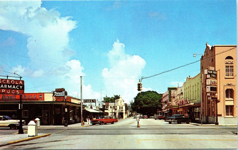 Florida Vero Beach FL Drug Store Downtown Postcard