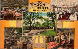 Illinois Rockton The Wagon Wheel Restaurant Dining Rooms and Lounge 1955 Curteic
