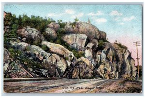 Duluth Minnesota Postcard 13th Ave West Railroad Stairs Big Rocks c1910 Unposted