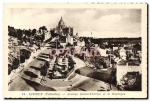 Old Postcard Avenue Sainte Therese Lisieux And The Basilica