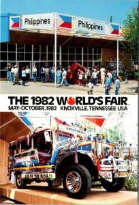 Knoxville TN Tennessee 1982 WORLD'S FAIR  Philippines~Jeepney Bus  4X6 Postcard