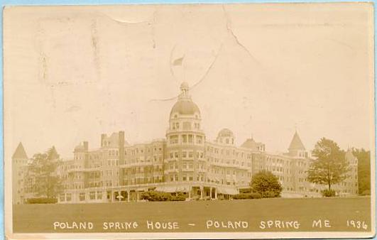 ME - Poland Spring, The Poland Spring House 1936  *RPPC