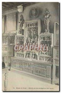 Old Postcard Musee Cluny wooden carved altarpiece of the century XV