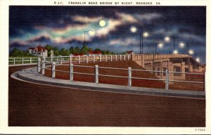 Virginia Roanoke Franklin Road Bridge By Night