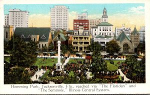 Florida Jacksonville Hemming Park Reached Via Illinois Central System