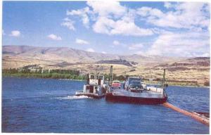 Maryhill Ferry Crossing Columbia River Oregon, Washington, Pre-zip Code Chrome