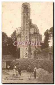 Ancenis Old Postcard Tower Bourgonnière has Bouzille