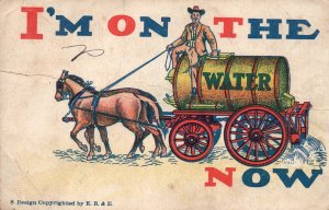 Vintage Postcard 1907 I'mon The Water Now Souvenir Card Horse Carriage Indiana