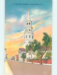 Linen CHURCH SCENE Charleston South Carolina SC AD0975@