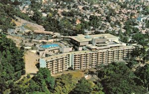 Port Of Spain WI  TRINIDAD HILTON HOTEL~Bird's Eye View ROADSIDE Chrome Postcard