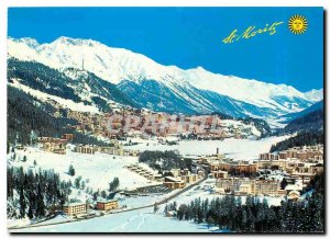 Modern Postcard St Moritz Bad und Dorf