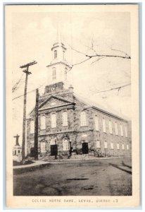 1946 Window View Notre Dame Church Levis Quebec Canada Vintage Postcard