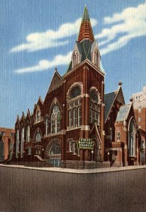 1940s DALLAS TEXAS FIRST BAPTIST CHURCH UNPOSTED LINEN POSTCARD P571