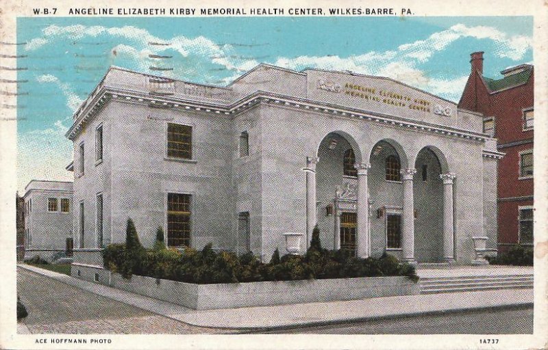 Postcard Angeline Kirby Health Center Wilkes Barre PA