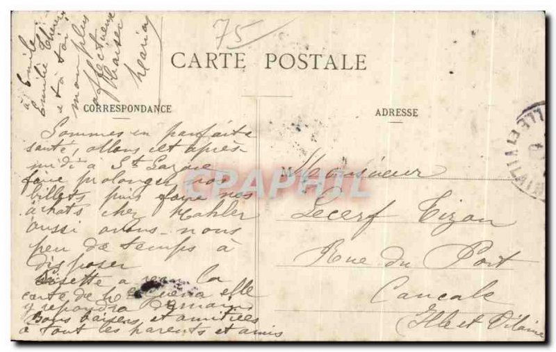 Old Postcard The Paris Institute and the Pont des Arts Peniche Elixir Combier...