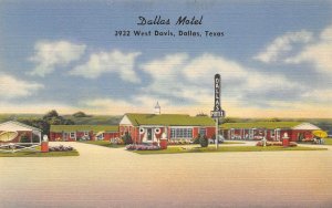 Dallas Motel US Highway 80 Dallas Texas linen postcard