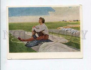 3154432 Seagull by MAZITOV parachute jumper old Rus postcard 