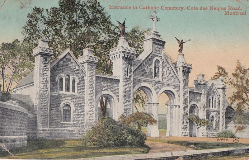 Catholic Cemetary Montreal Canada Old Postcard