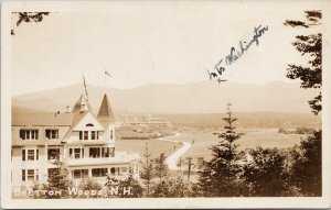 Bretton Woods NH Fabian House Cancel Real Photo Postcard G62