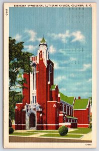 1951 Ebenezer Evangelical Lutheran Church Columbia SC Grounds Posted Postcard