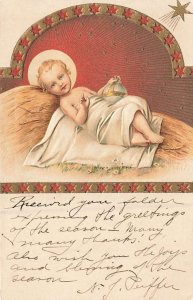 c1910 Baby Jesus Stars Christmas Germany P160 