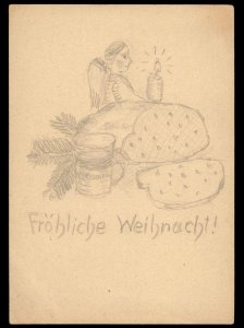 3rd Reich Germany 1942 Weihnacht Christmas Card FELDPOST Cover USED 100509