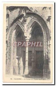 Valognes Old Postcard Gateway to the & # 39eglise Saint Malo