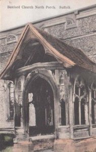 Boxford Church Porch Suffolk Vintage Antique Postcard