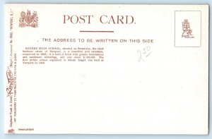 c1905 Newport Rhode Island Tuck Raphotype Postcard Rogers High School Building