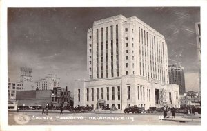 Oklahoma City Oklahoma County Building Real Photo Vintage Postcard AA20784