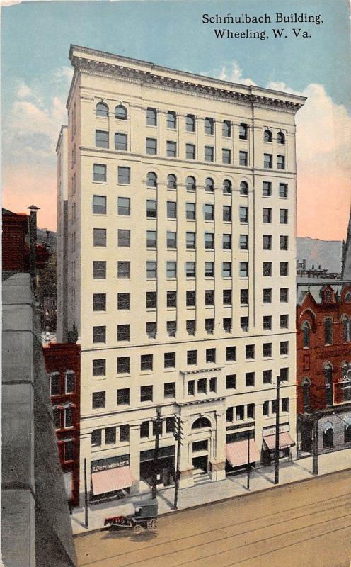 C3/ Wheeling West Virginia WV Postcard c1910 Schmulbach Building