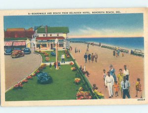 Pre-Chrome HOTEL SCENE Rehoboth Beach Delaware DE AH5957