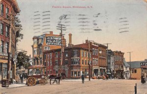 Middletown New York Franklin Square Street Scene Vintage Postcard AA84076