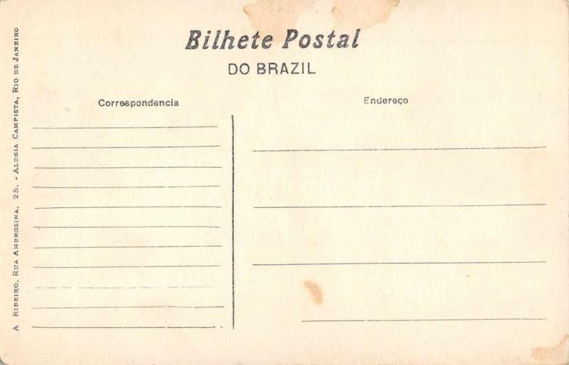 Rio de Janeiro  Brazil Botafogo Birds Eye View Antique Postcard J63044