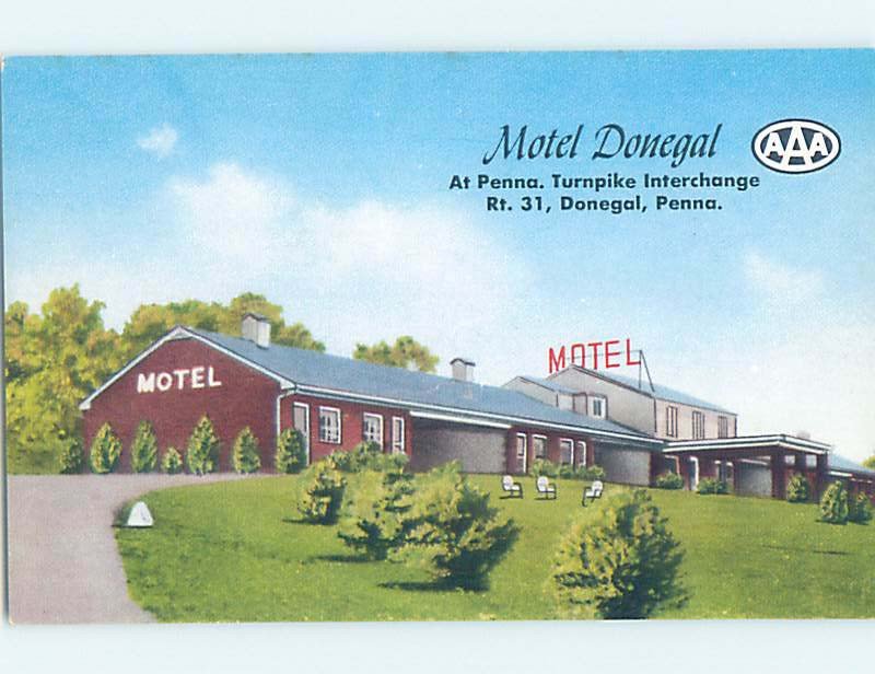 Pre-1980 MOTEL SCENE Donegal - Near Mount Pleasant & Pittsburgh PA AD8925